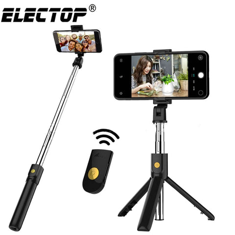 3 in 1 Wireless Bluetooth Selfie Stick with Extendable Mini-Tripod